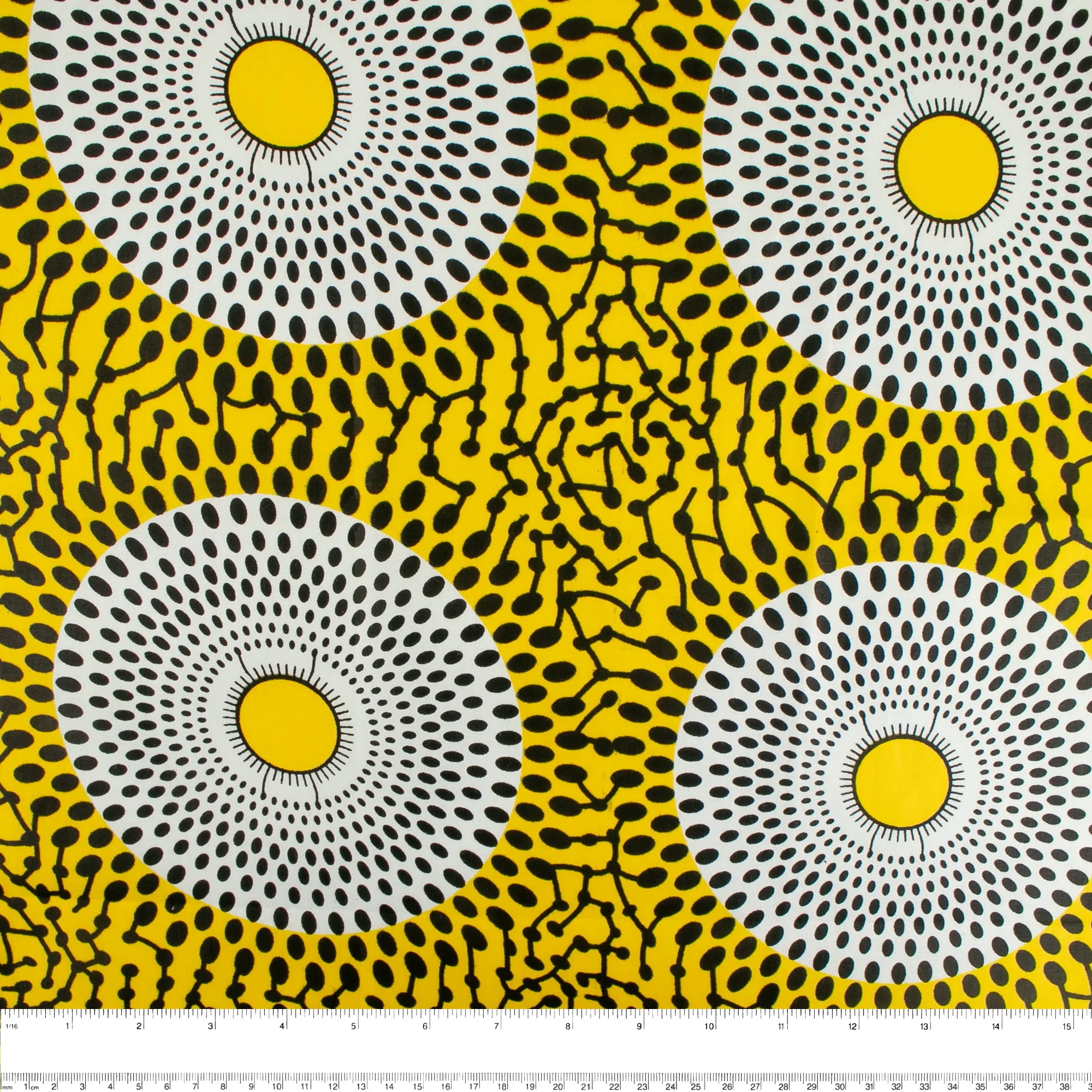 African Print - Cercles - Yellow