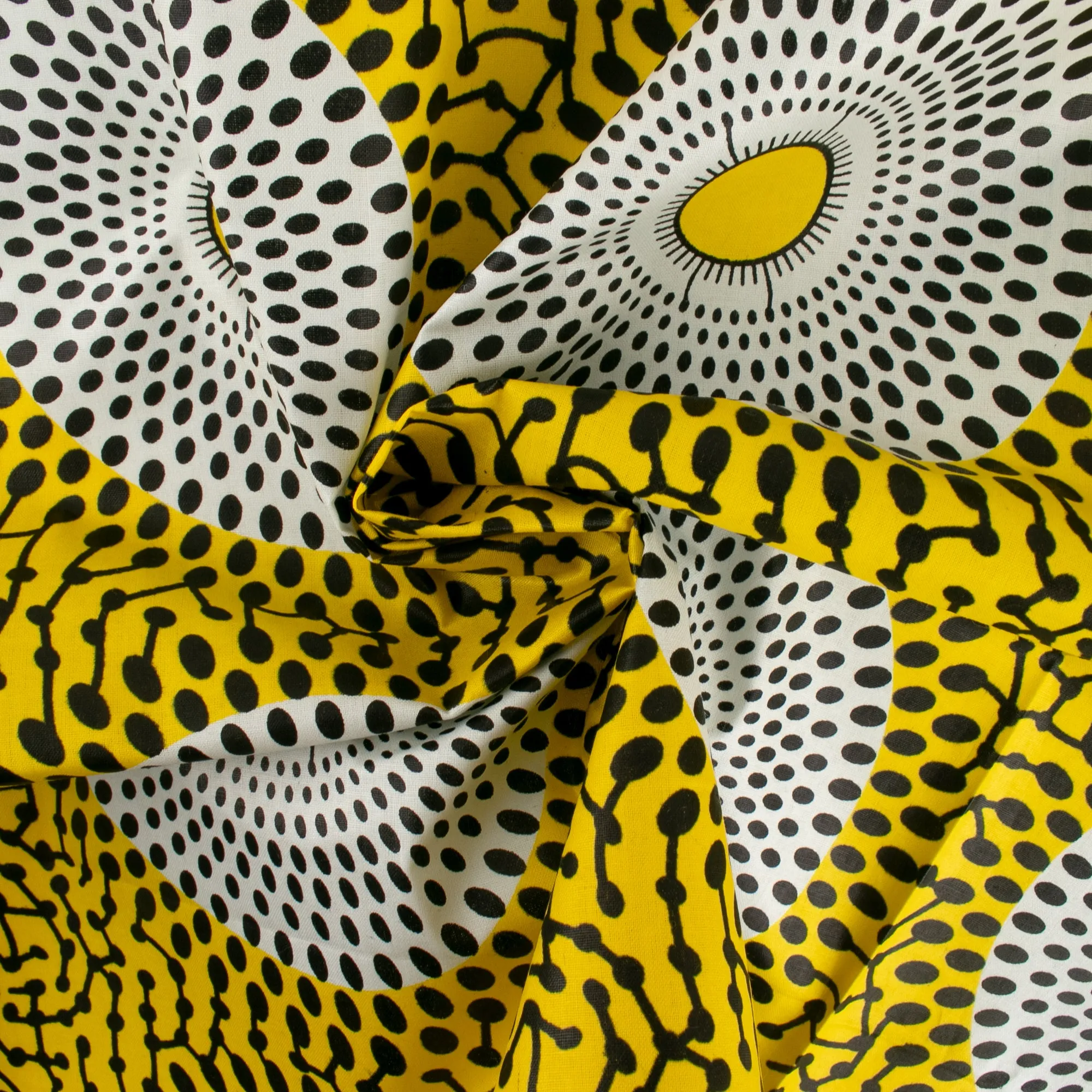 African Print - Cercles - Yellow