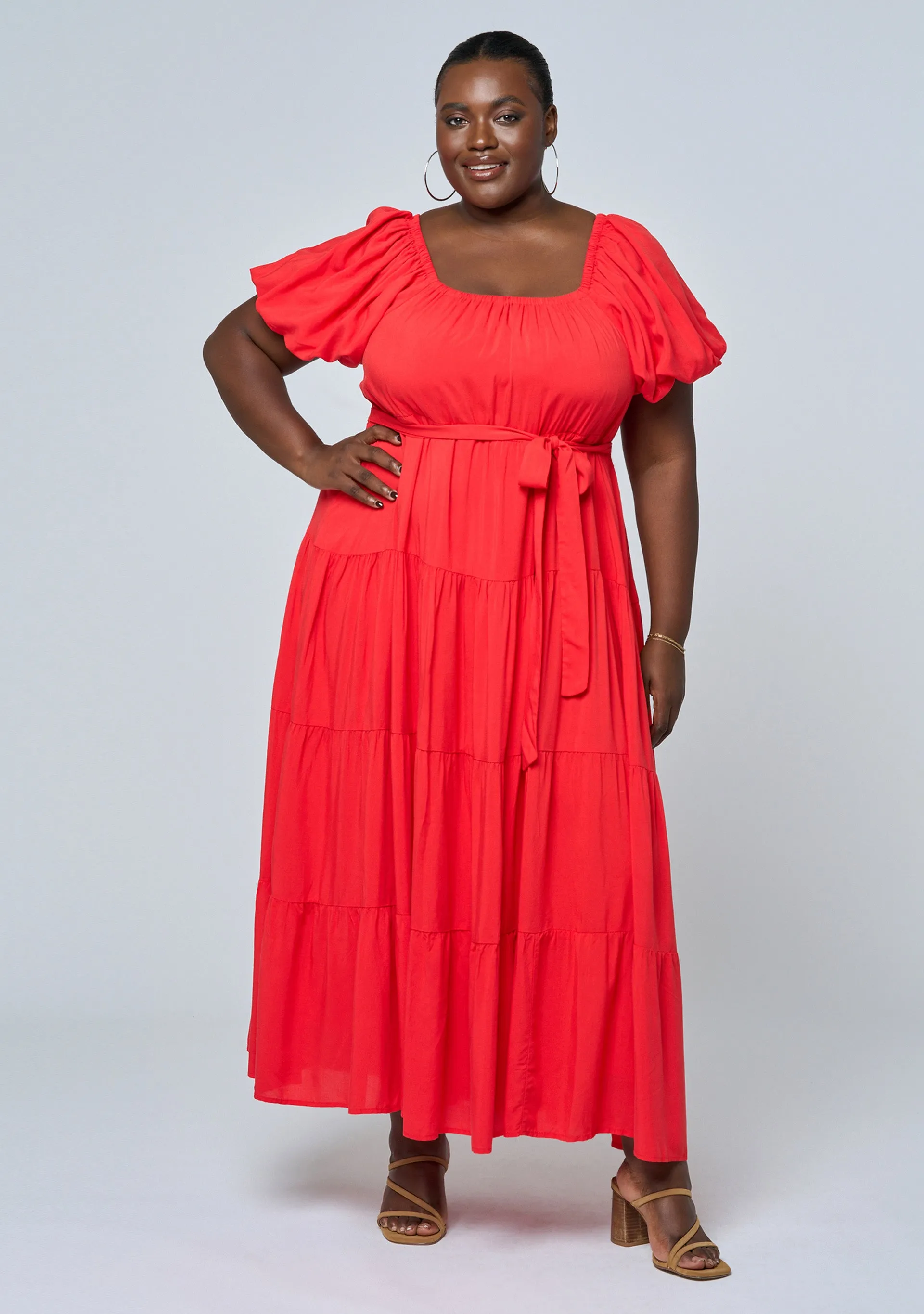 Aria Tiered Midi Dress