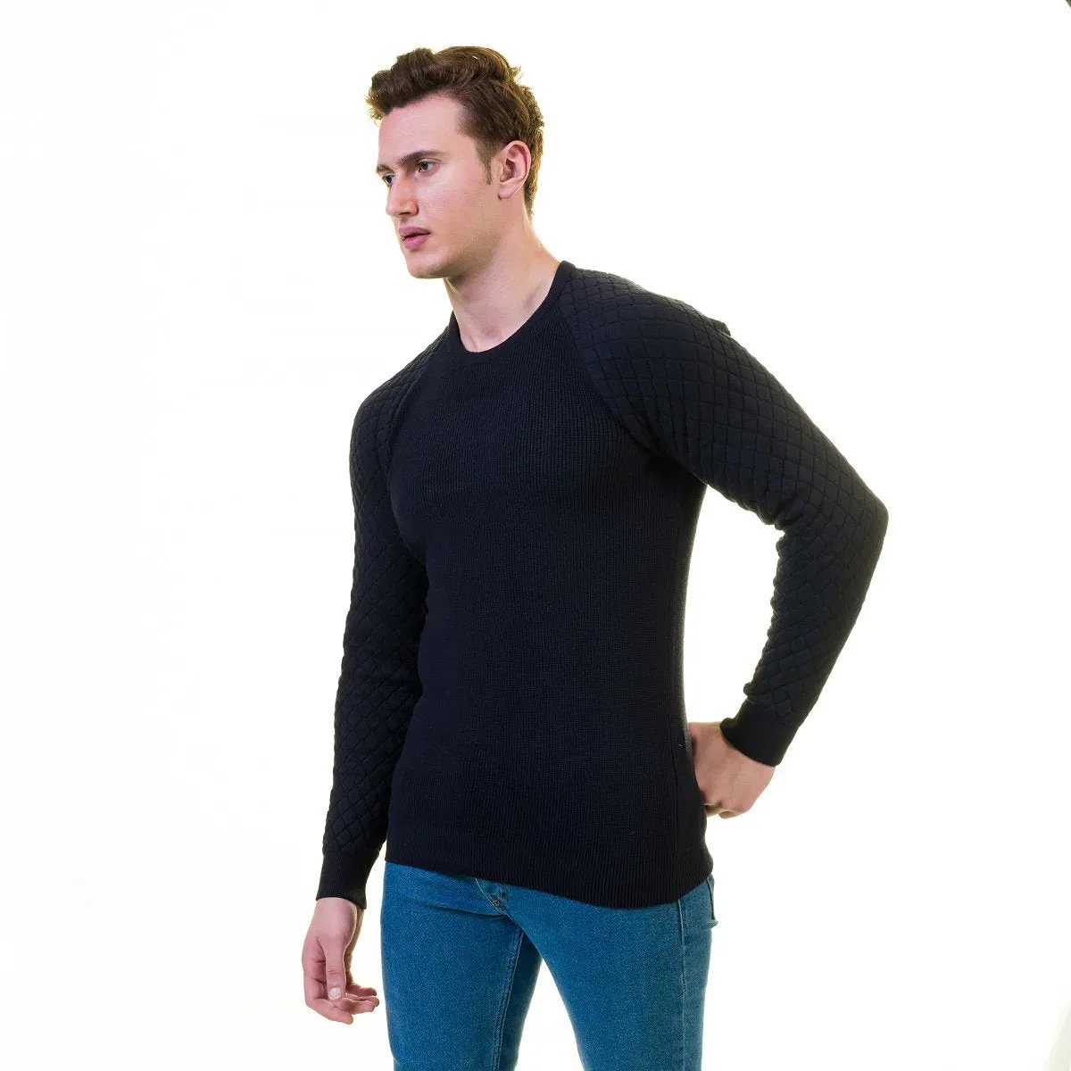 Black Check European Wool Luxury Zippered With Sweater Jacket Warm