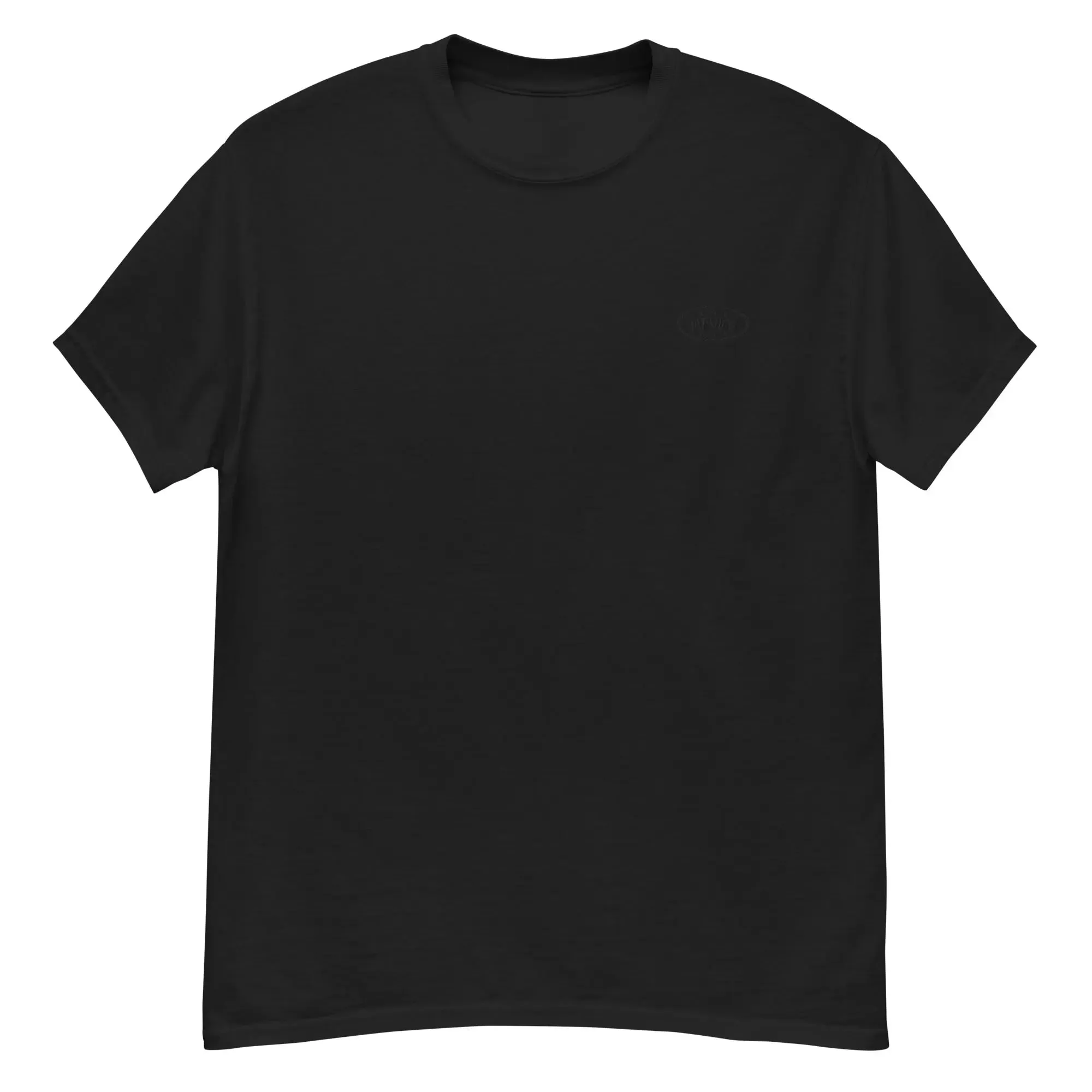 Black Embroidered Hominus Denim Numeric Star Logo Tee