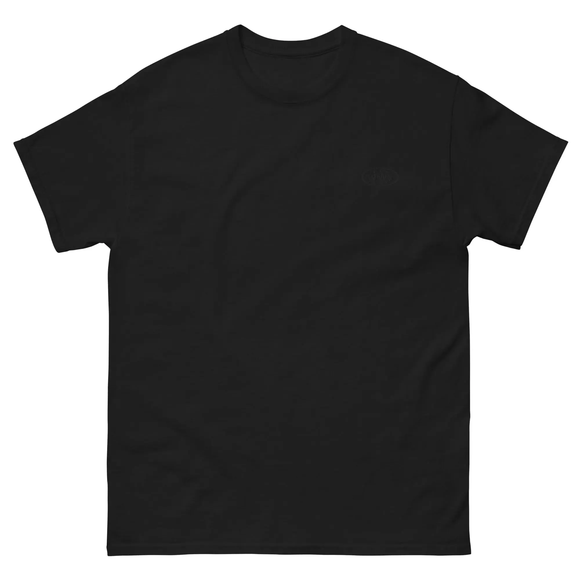 Black Embroidered Hominus Denim Numeric Star Logo Tee