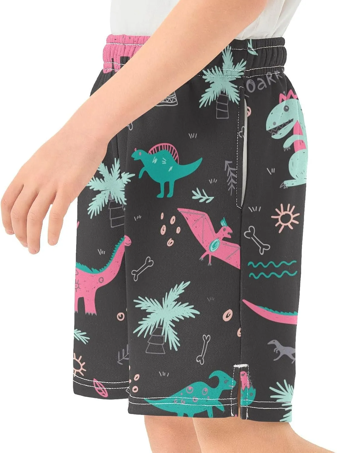 Boys Athletic Shorts Size 7-15 Boys' Casual Shorts with Pockets Elastic Waist Summer Kids Bottom for Sports Homewear