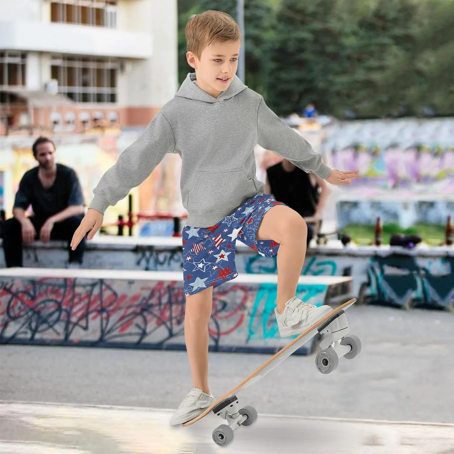 Boys Athletic Shorts Size 7-15 Boys' Casual Shorts with Pockets Elastic Waist Summer Kids Bottom for Sports Homewear
