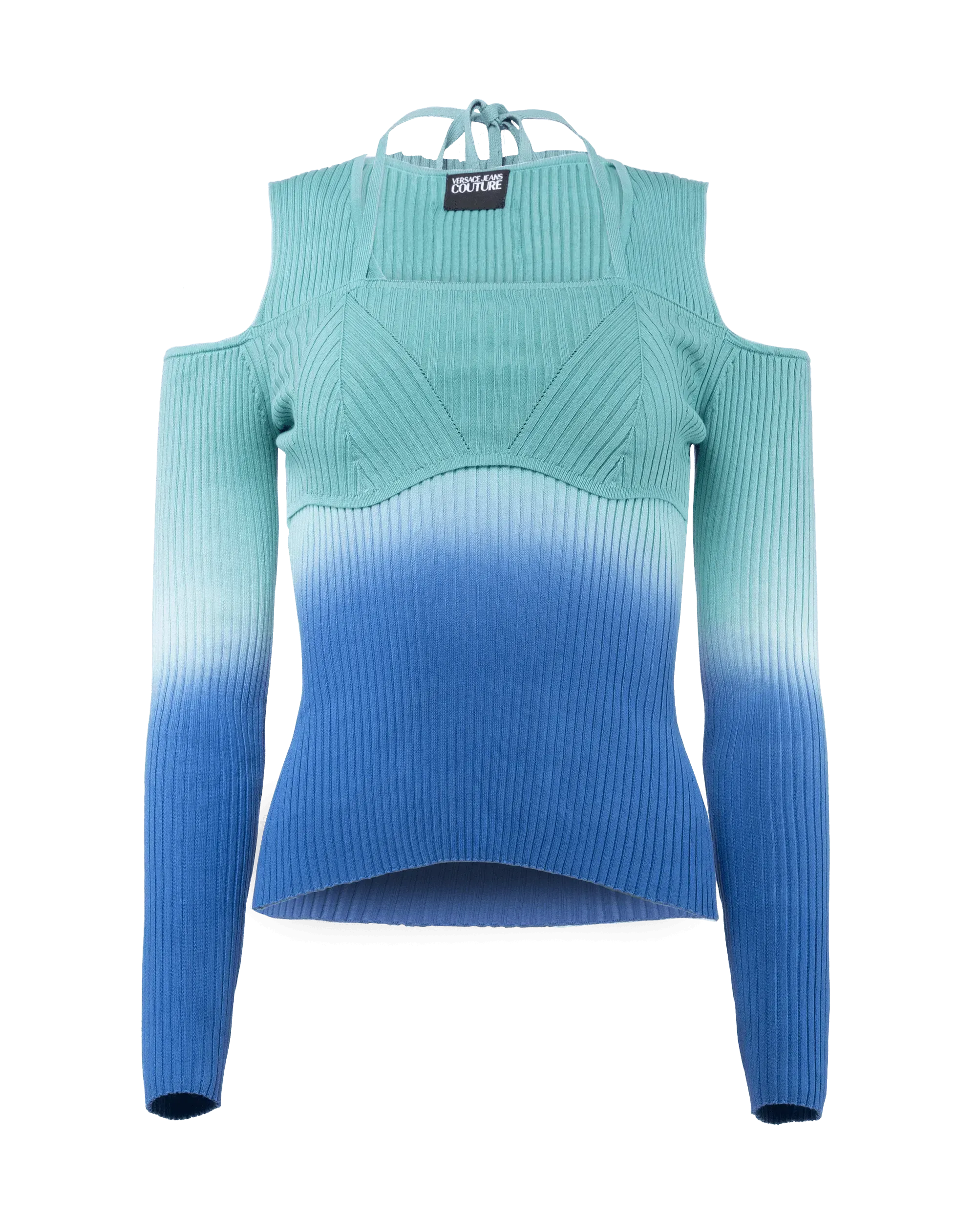 Cold Shoulder Ombre Sweater