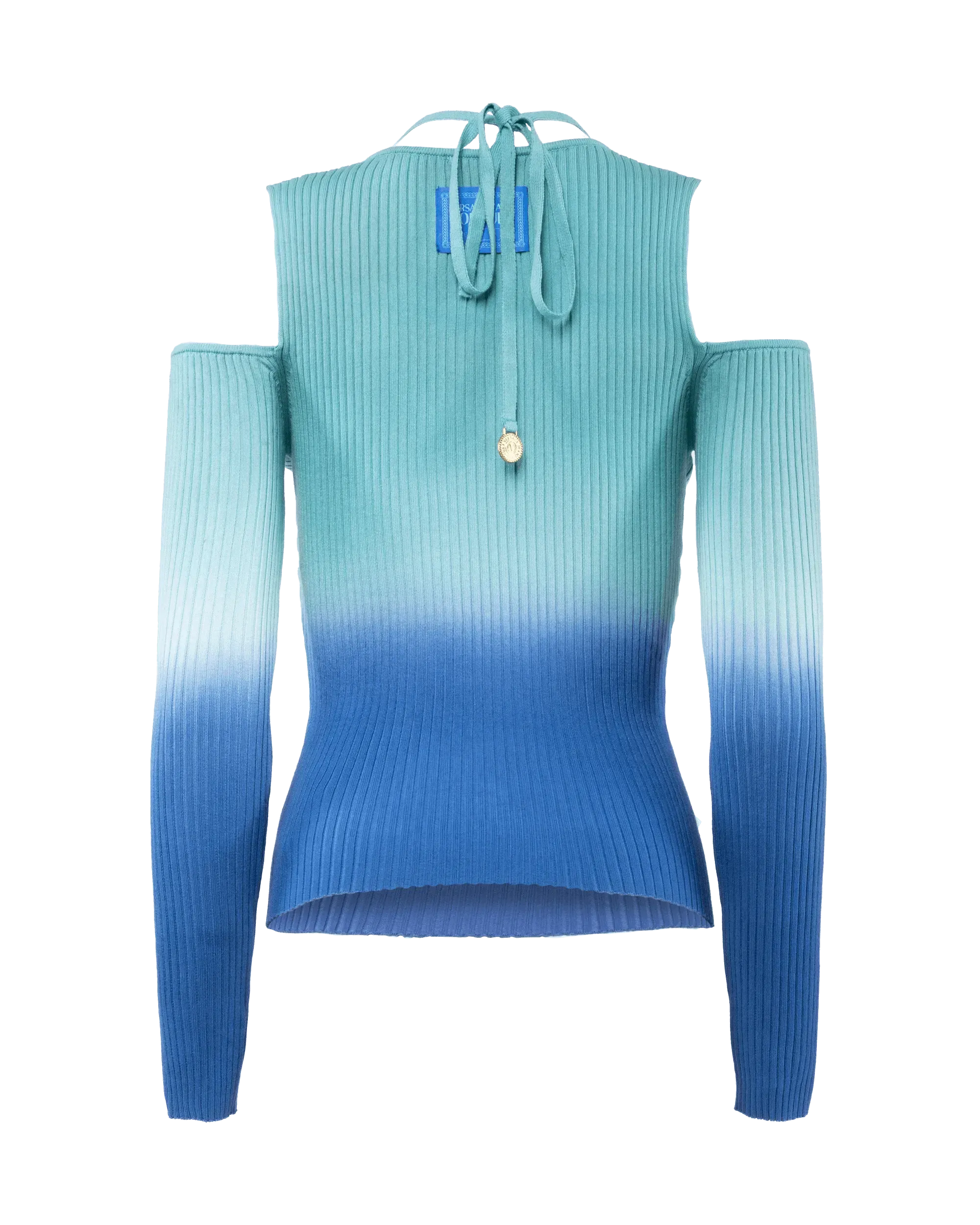 Cold Shoulder Ombre Sweater