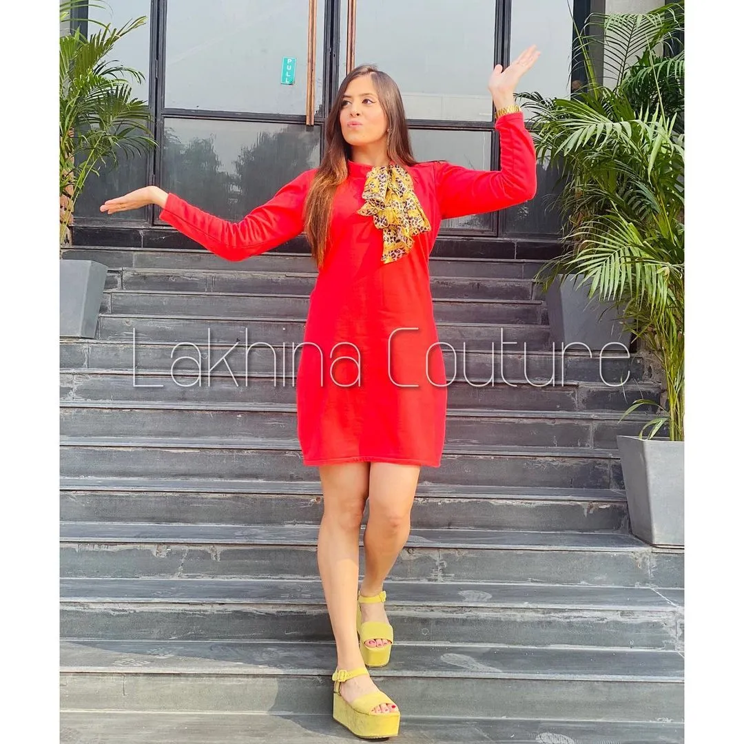 Coral Warm Dress