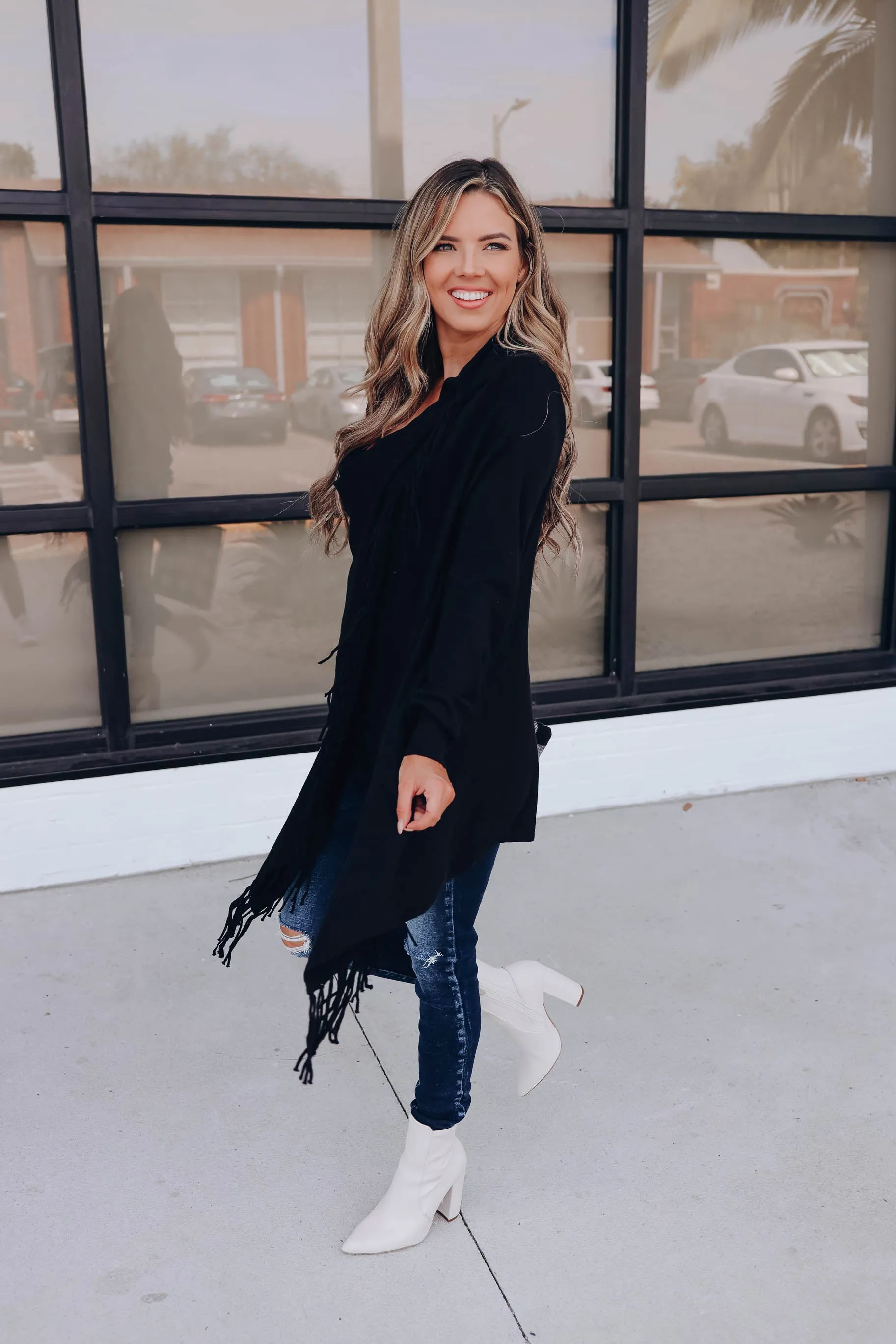 Cozy Crisscross Cardigan - Black