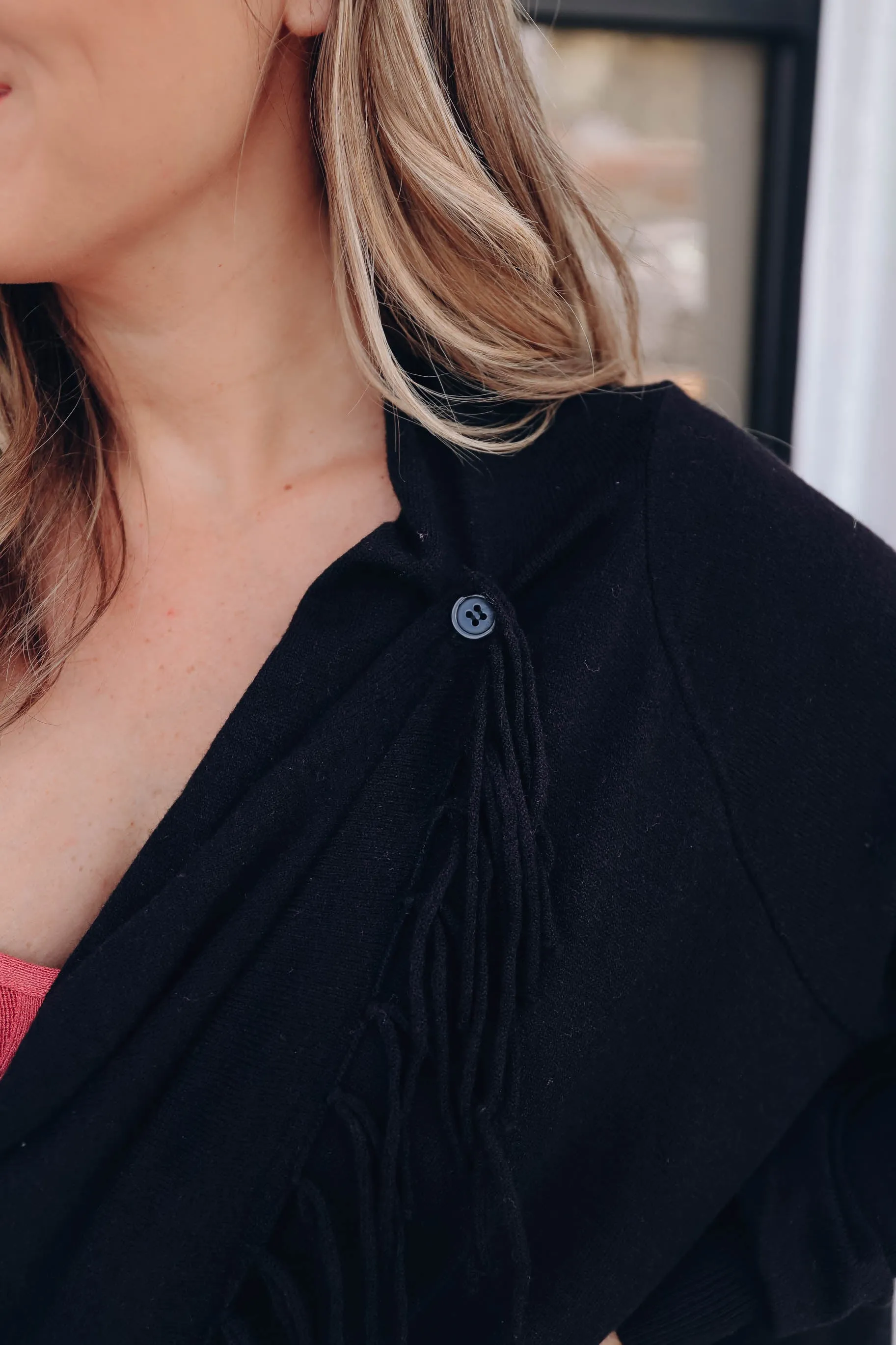 Cozy Crisscross Cardigan - Black