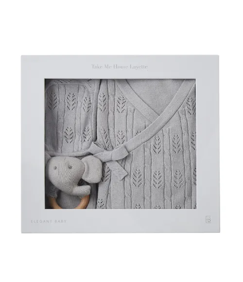 Dove Grey Baby Layette Gift Set