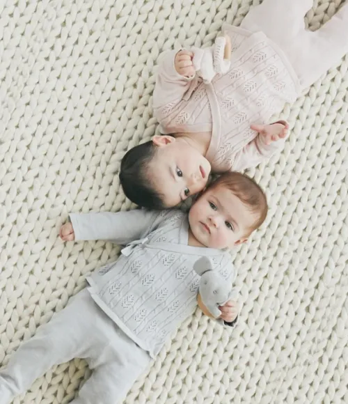 Dove Grey Baby Layette Gift Set