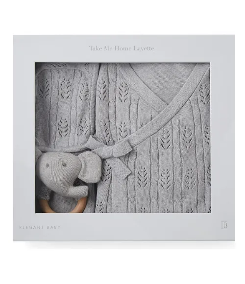 Dove Grey Baby Layette Gift Set