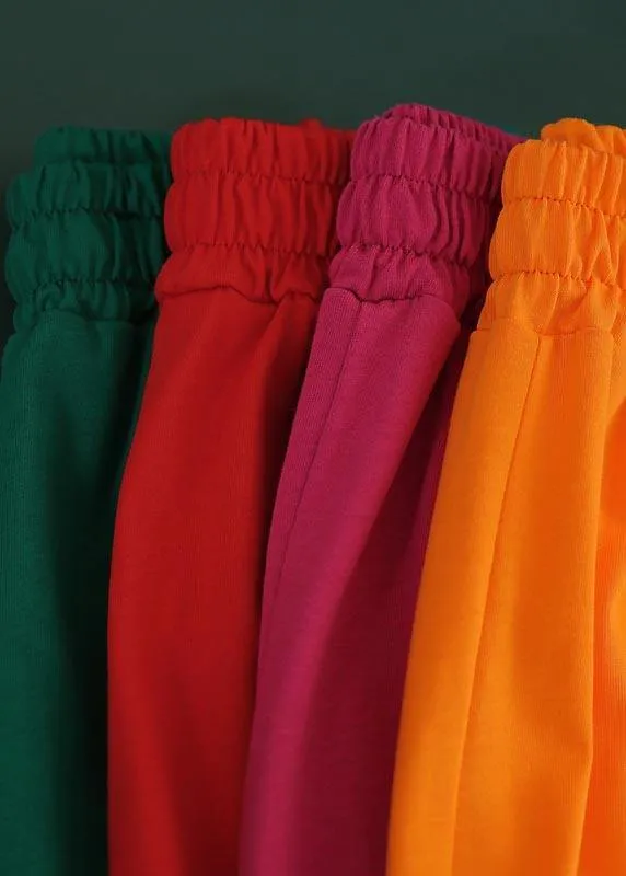 Elegant Red crop Harem  Pants Summer
