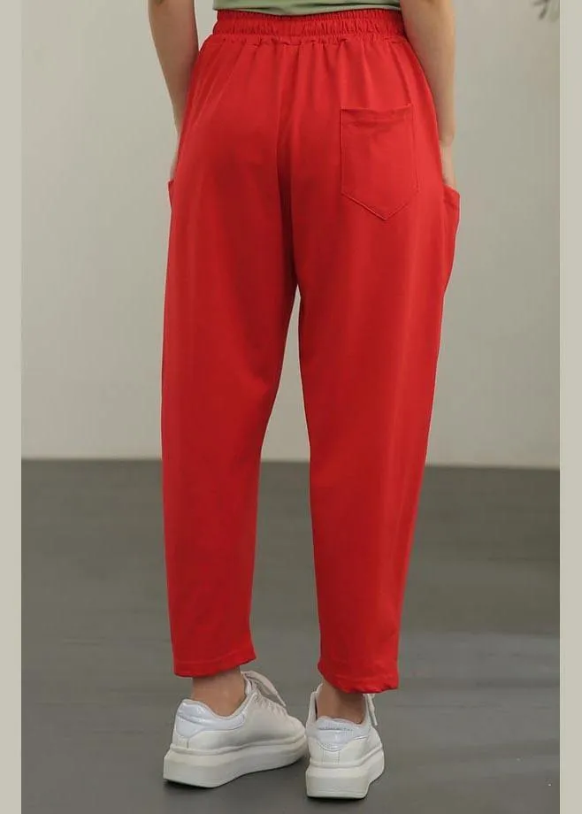 Elegant Red crop Harem  Pants Summer