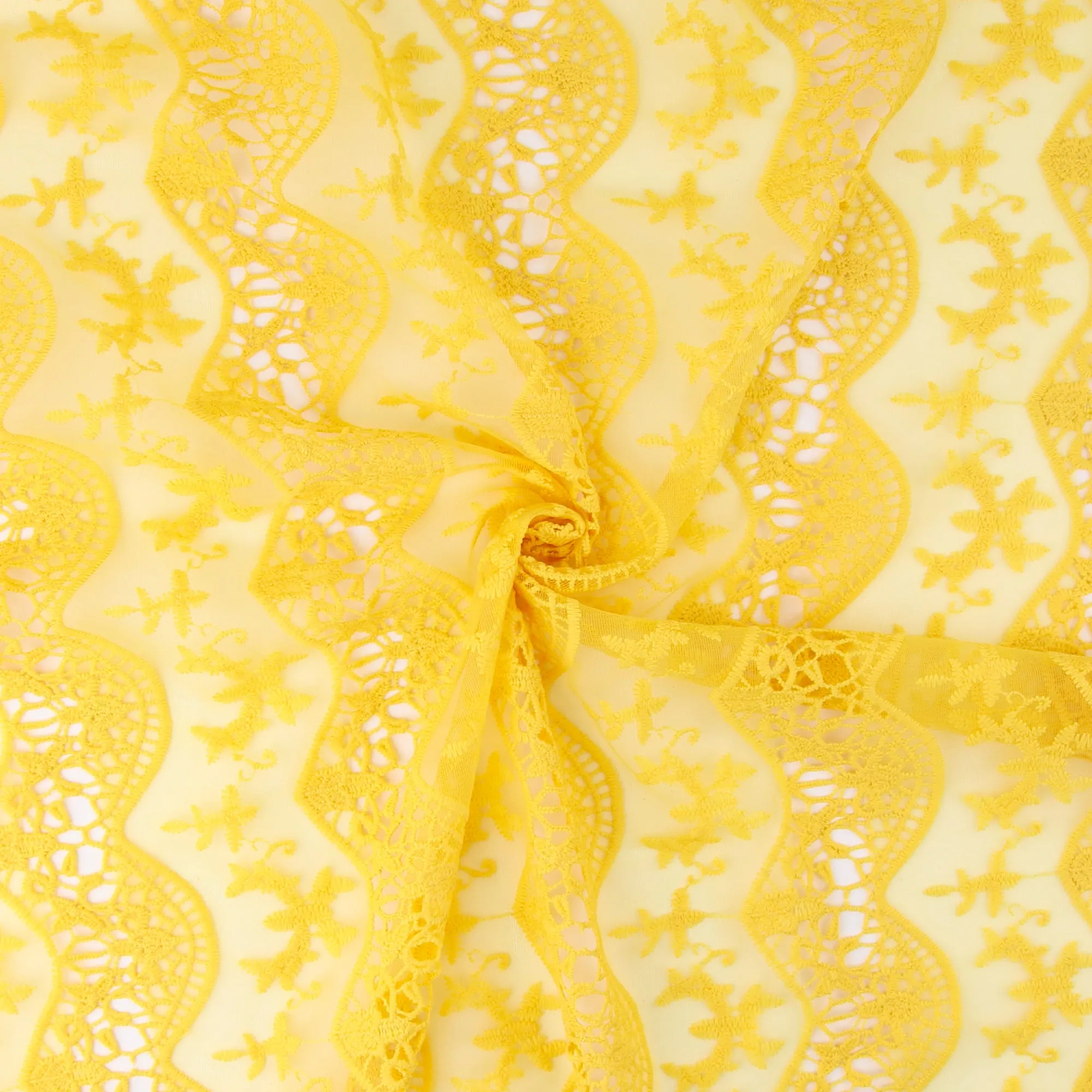 Embroidered Mesh - SIENNA - 001 - Yellow