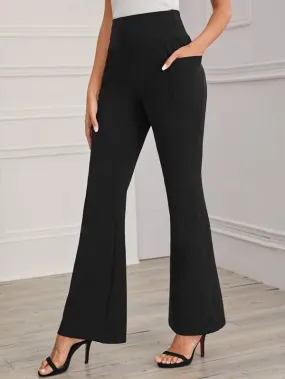 Flare Leg Pocket Patched Pants