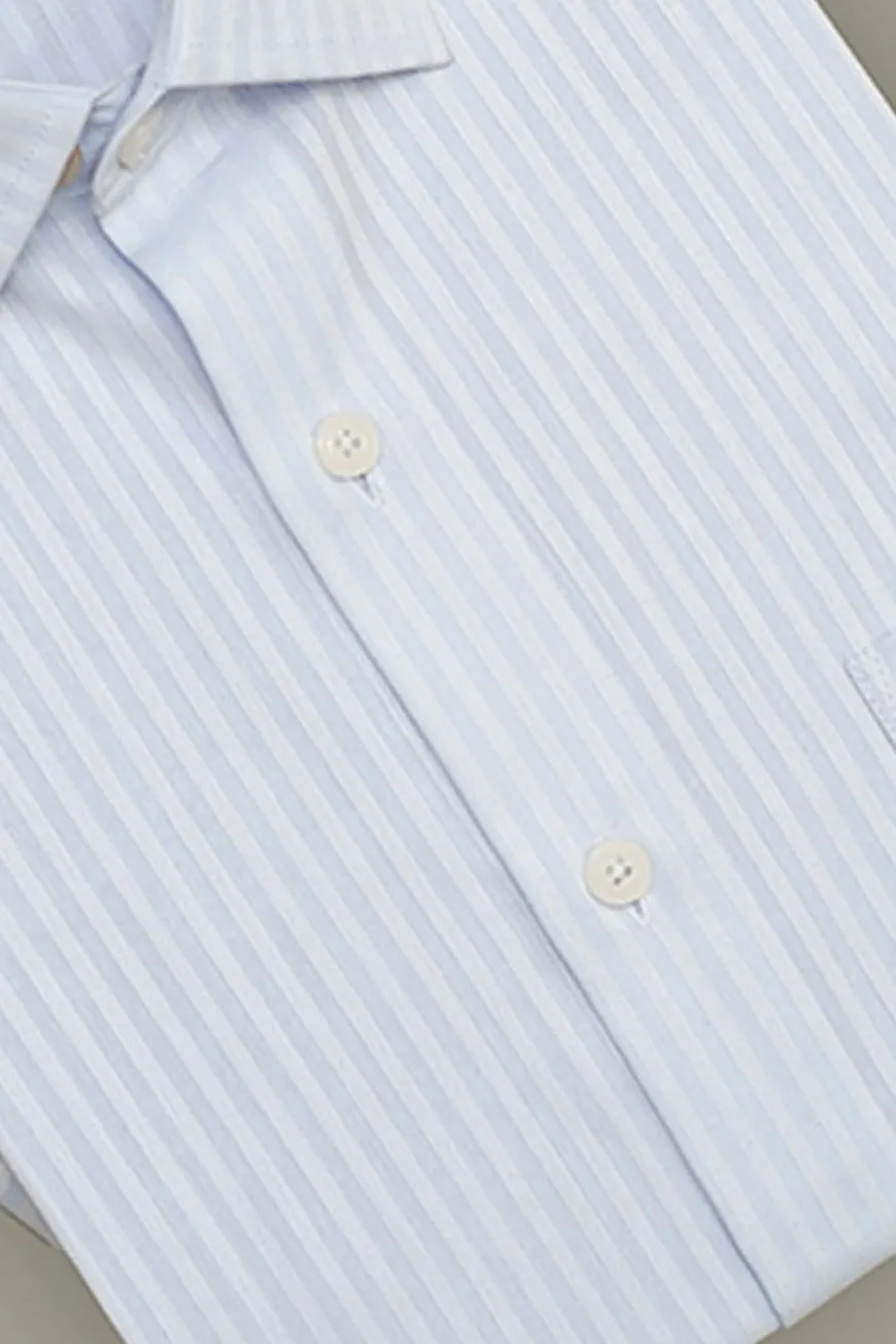 Formal Shirt - Supernova Light Blue Stripes