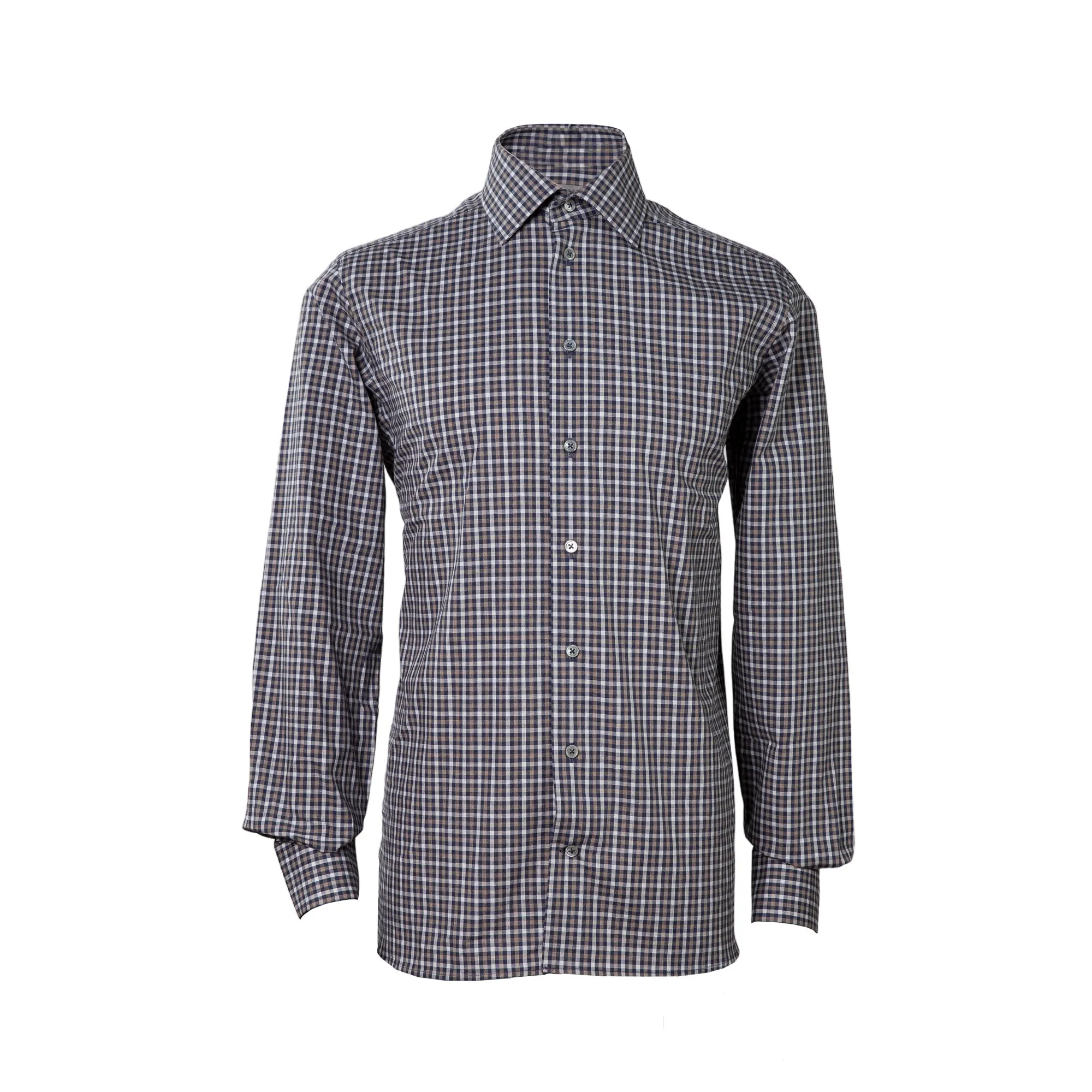 HENRY SARTORIAL Casual Check Shirt BLACK MULTI