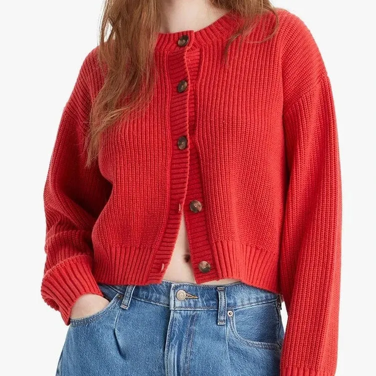 Levi's Cat Cardigan in Red