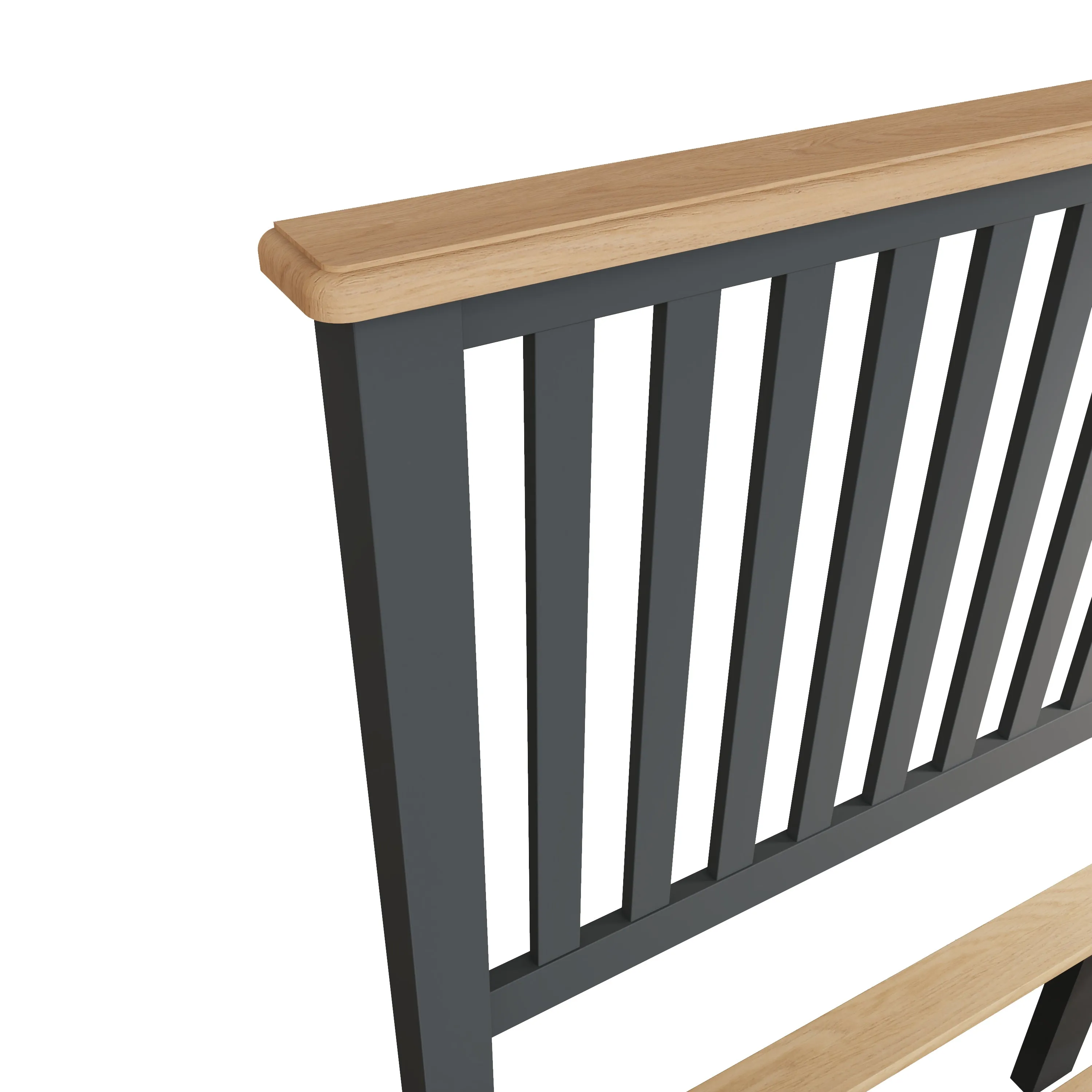 Malmesbury Grey Bed 4'6" Double 150 x 204 x 110 cm