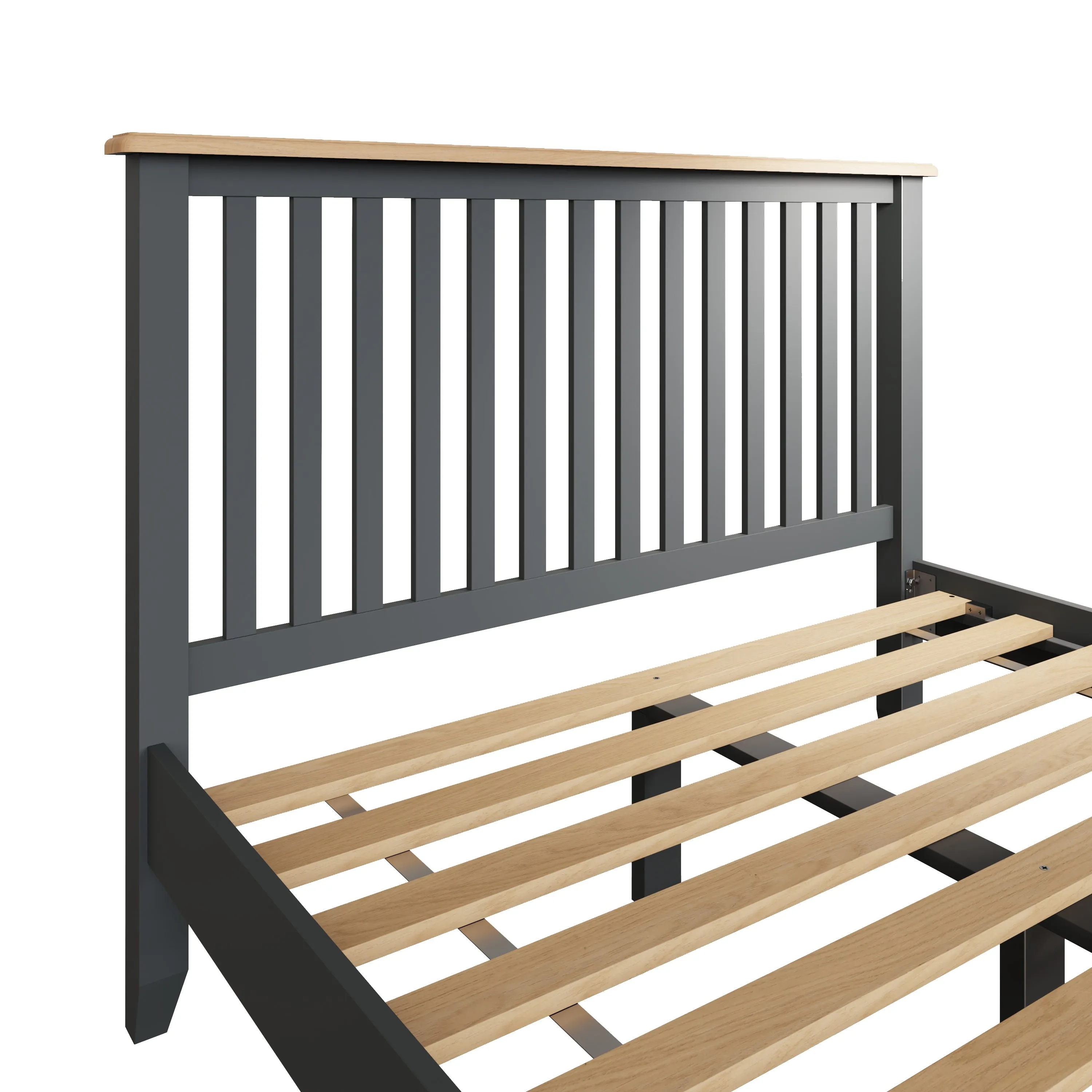 Malmesbury Grey Bed 4'6" Double 150 x 204 x 110 cm