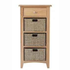 Manor Collection Woodstock 1 Drawer 3 Basket Unit