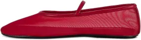 MAVMAX Nude Mesh Ballet Flats for Women Tulle Floral Embroidered Mary Jane Ballerina Round Toe Comfortable Daily Dress Ballet Flats Shoes with Strap