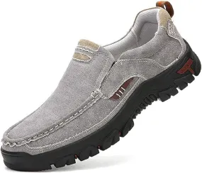 Men's Denim Cloth Platform Penny Loafers Comfor Round Toe Slip on Hands-Free Light Casual Sneakers Stylish Breathable Walking Deck Shoes