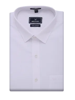 Mens Wrinkle Free White Regular Fit Shirt Viral Resistant
