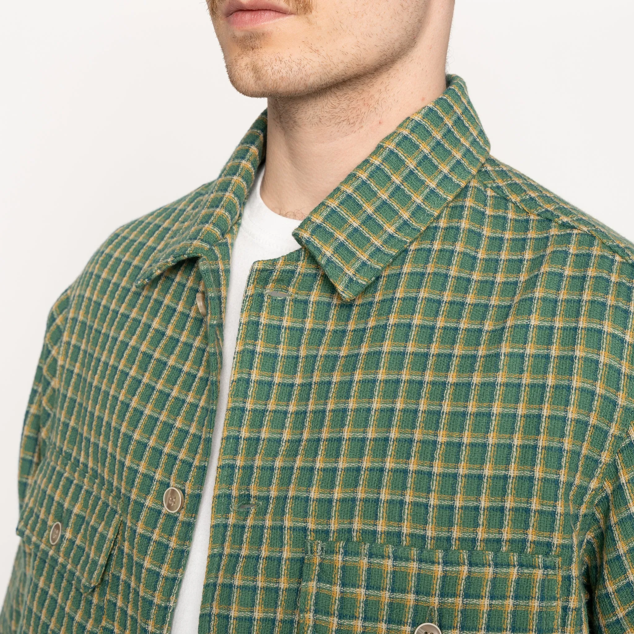 Over Shirt - Yarn Dyed Double Cloth - Green