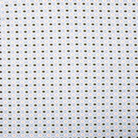 Printed Viscose Knit - ARIELLA - Abstract - White / Blue