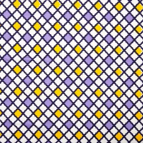 Printed Viscose Knit - ARIELLA - Trellis - Purple