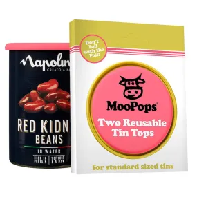 Reusable Tin Tops by MOOPOPS - Pink & Olive
