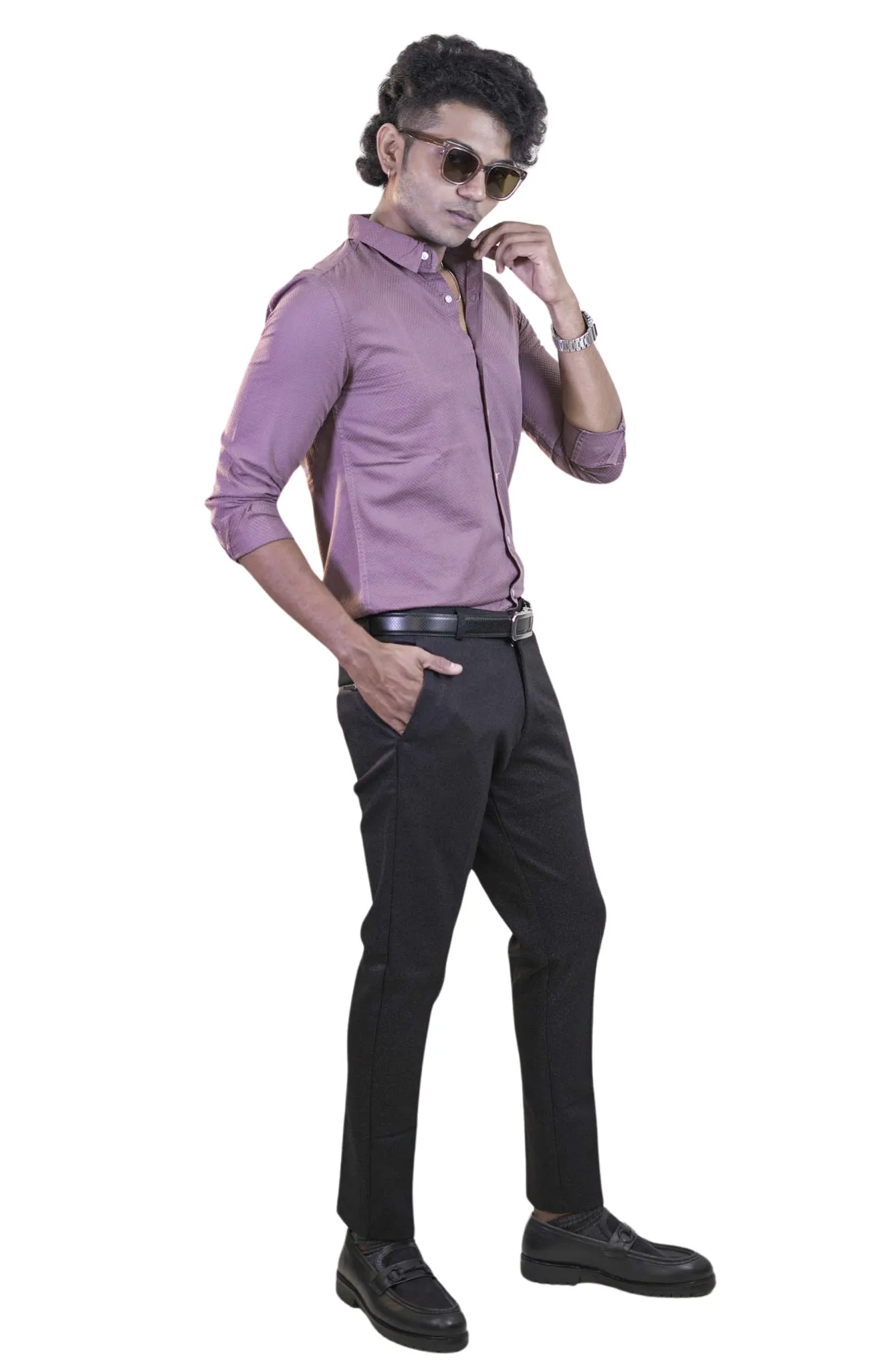 Rose Gold Urban Grid Shirt