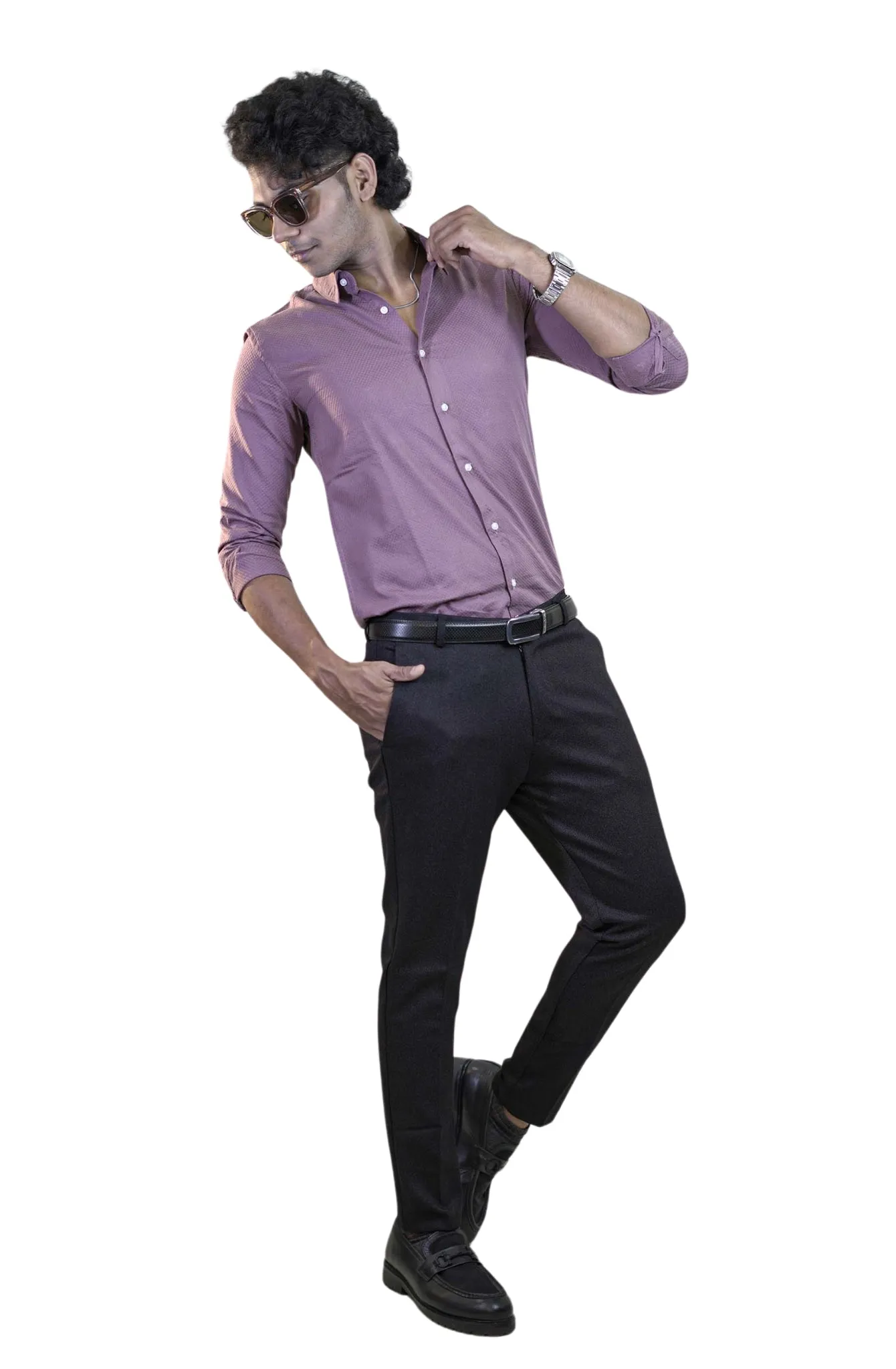 Rose Gold Urban Grid Shirt