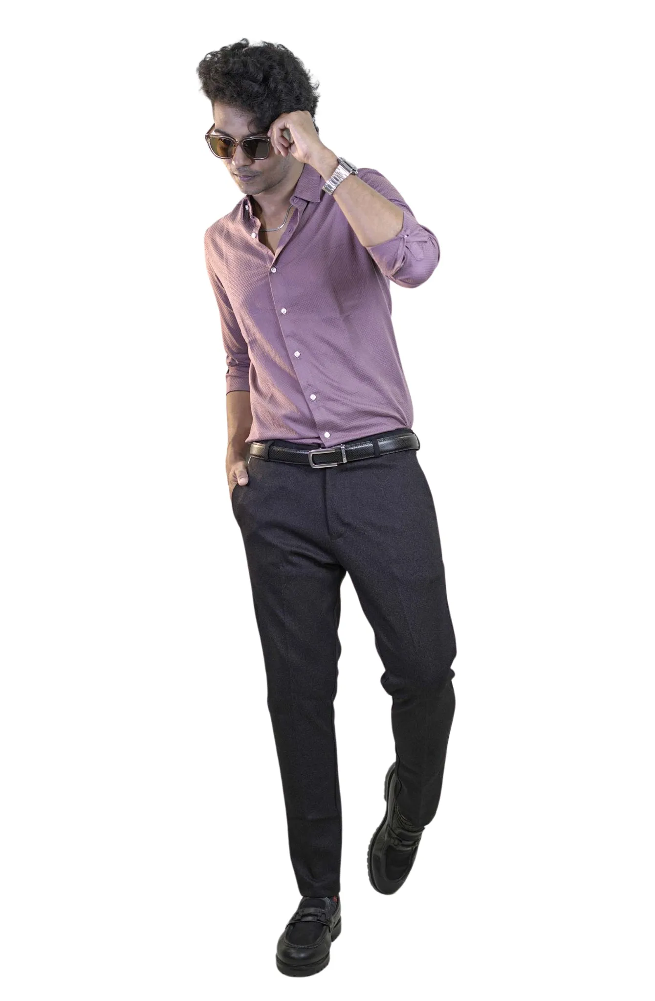 Rose Gold Urban Grid Shirt