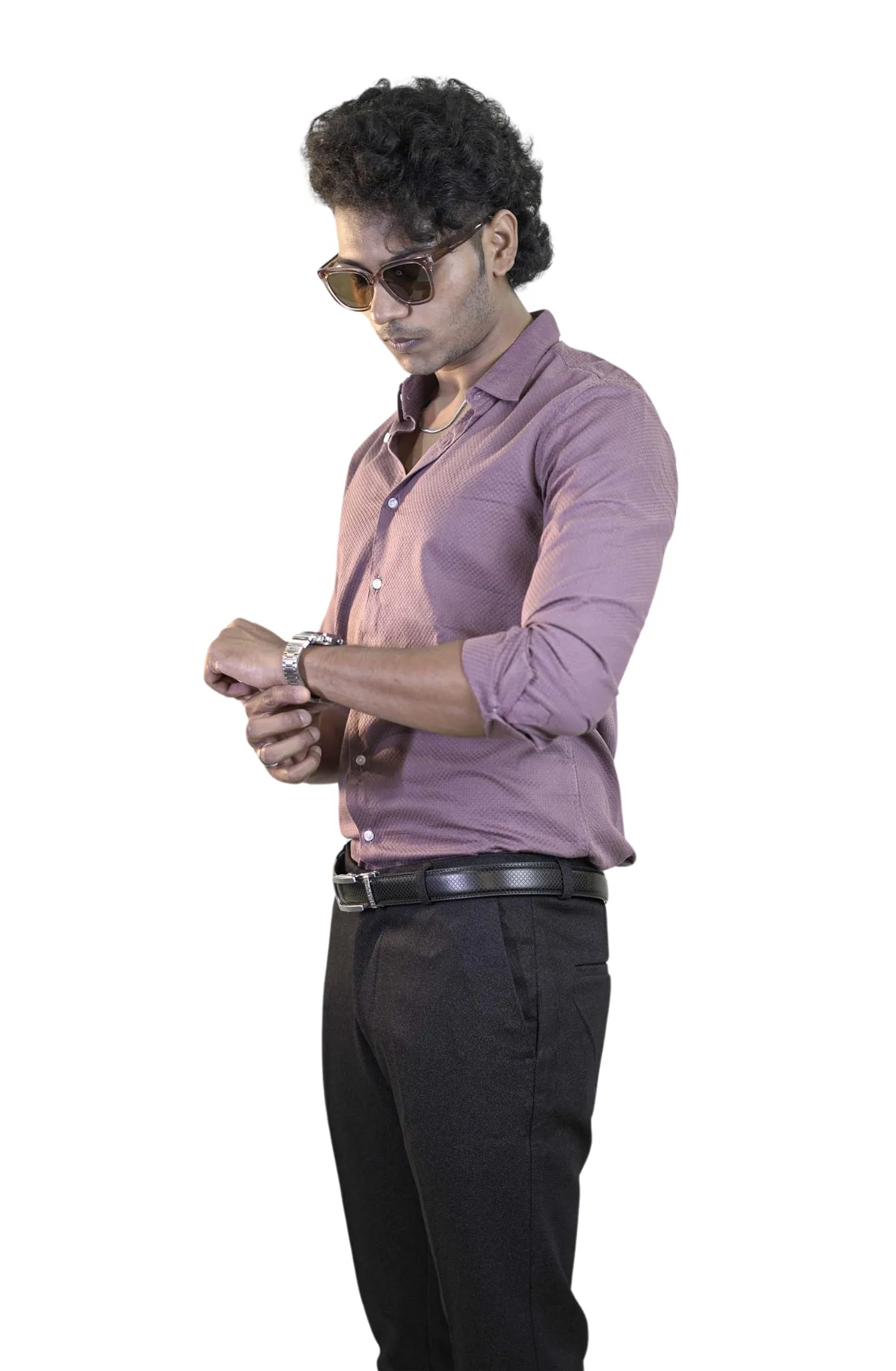 Rose Gold Urban Grid Shirt