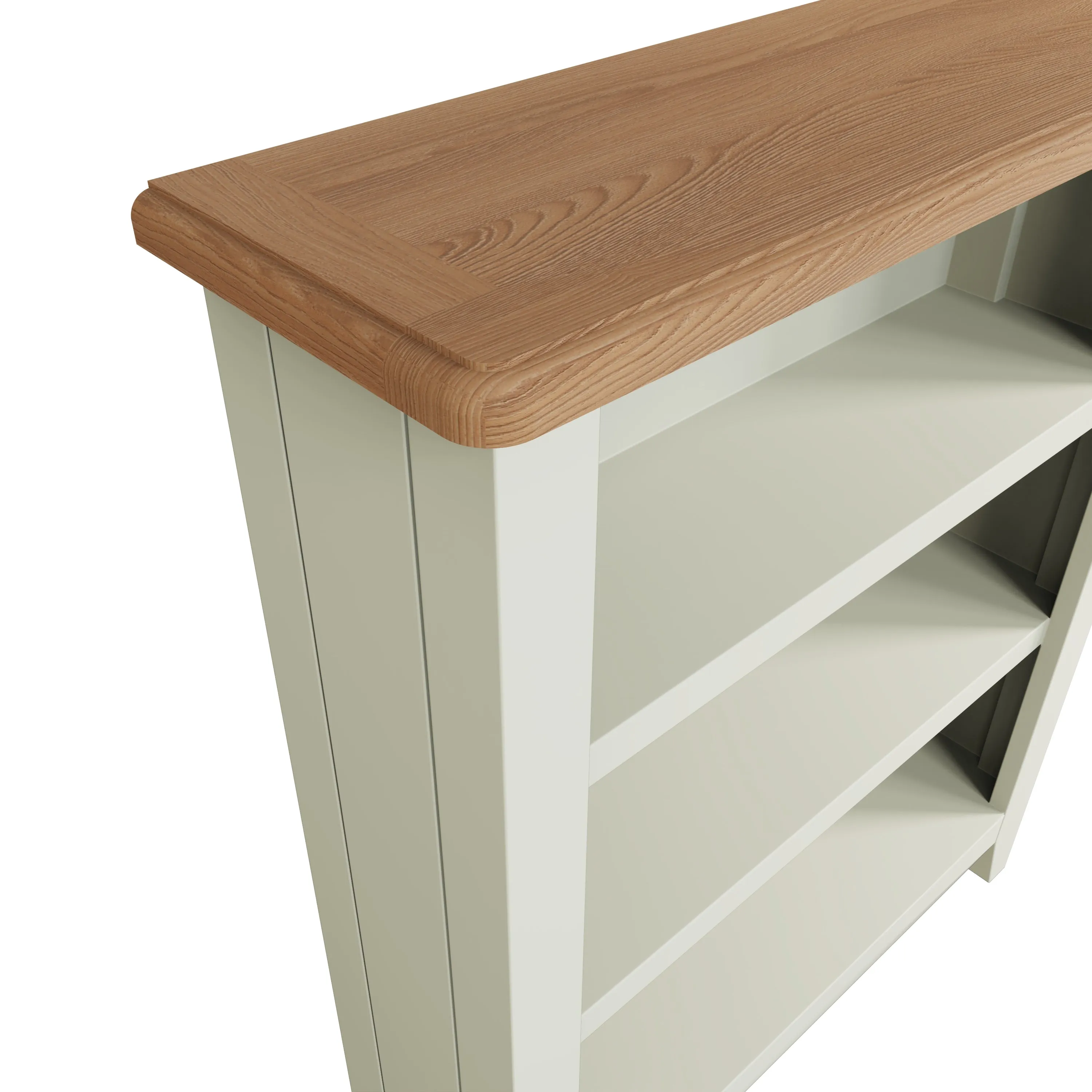 Salisbury Pure White Bookcase Small Wide 70 x 22 x 82 cm