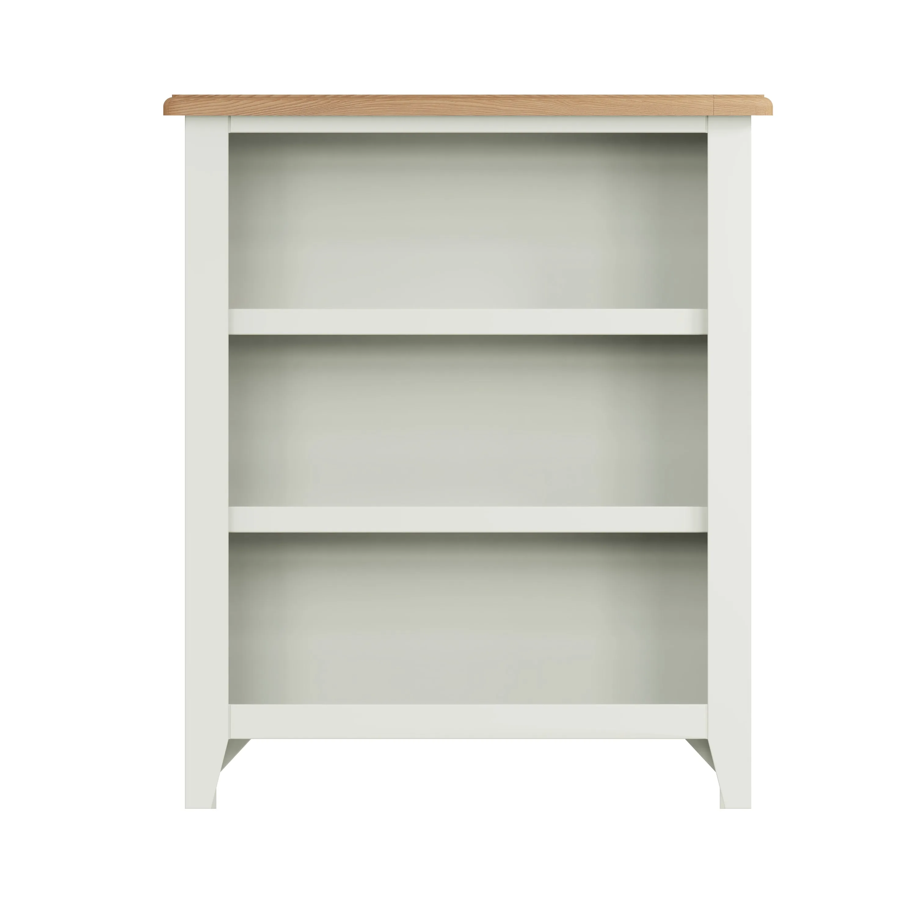 Salisbury Pure White Bookcase Small Wide 70 x 22 x 82 cm