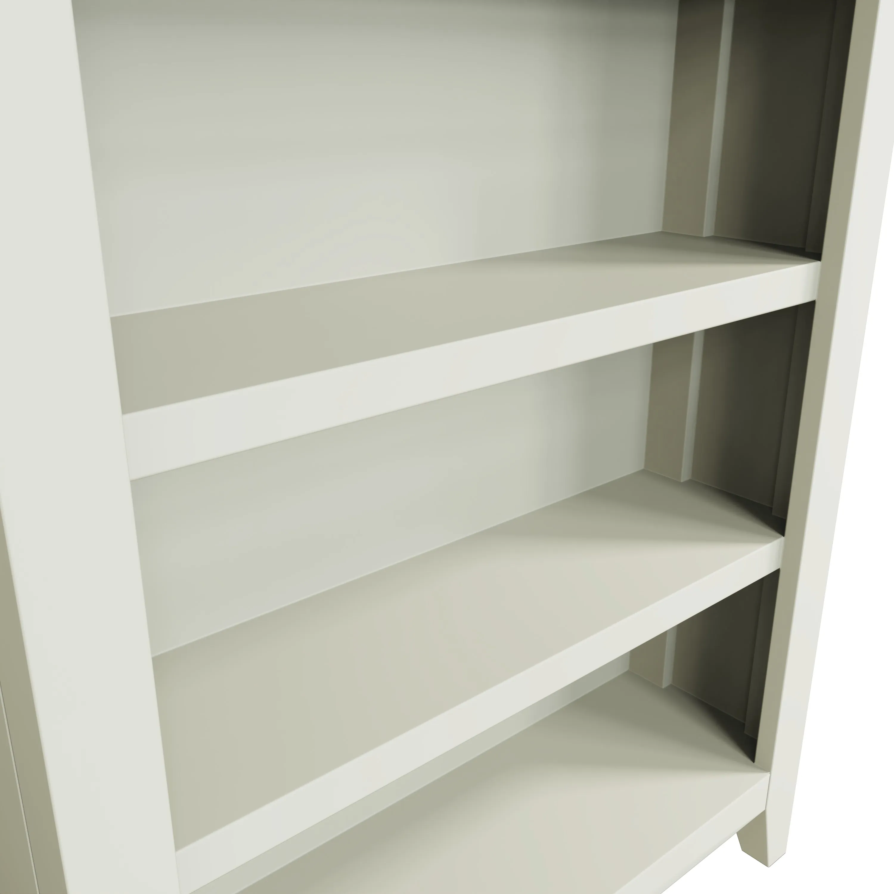 Salisbury Pure White Bookcase Small Wide 70 x 22 x 82 cm