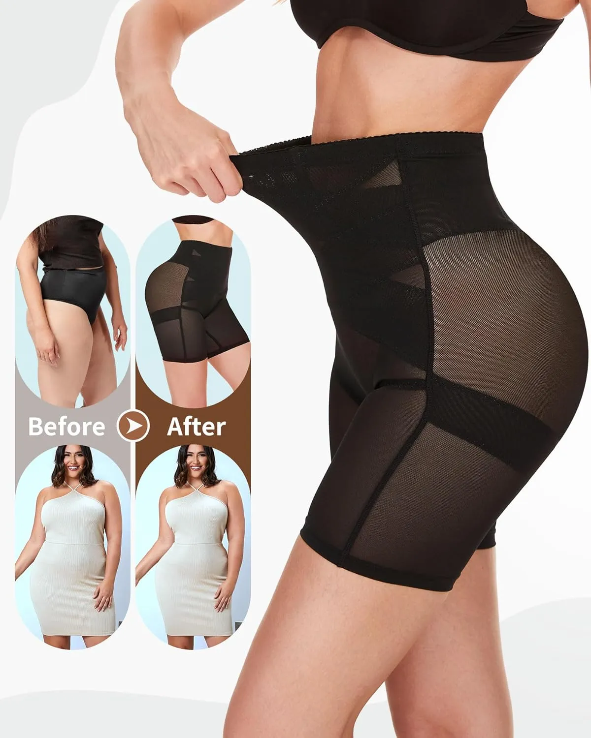Shapewear Tummy Control Shorts - High Waisted Body Shaper Underwear Thigh Slimmer Panties Waist Trainer Girdle Panty