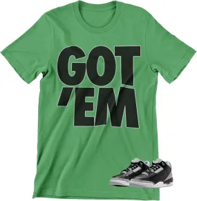 Shirt to Match Jordan 3 Green Glow Sneakers, Men's Graphic Tee.