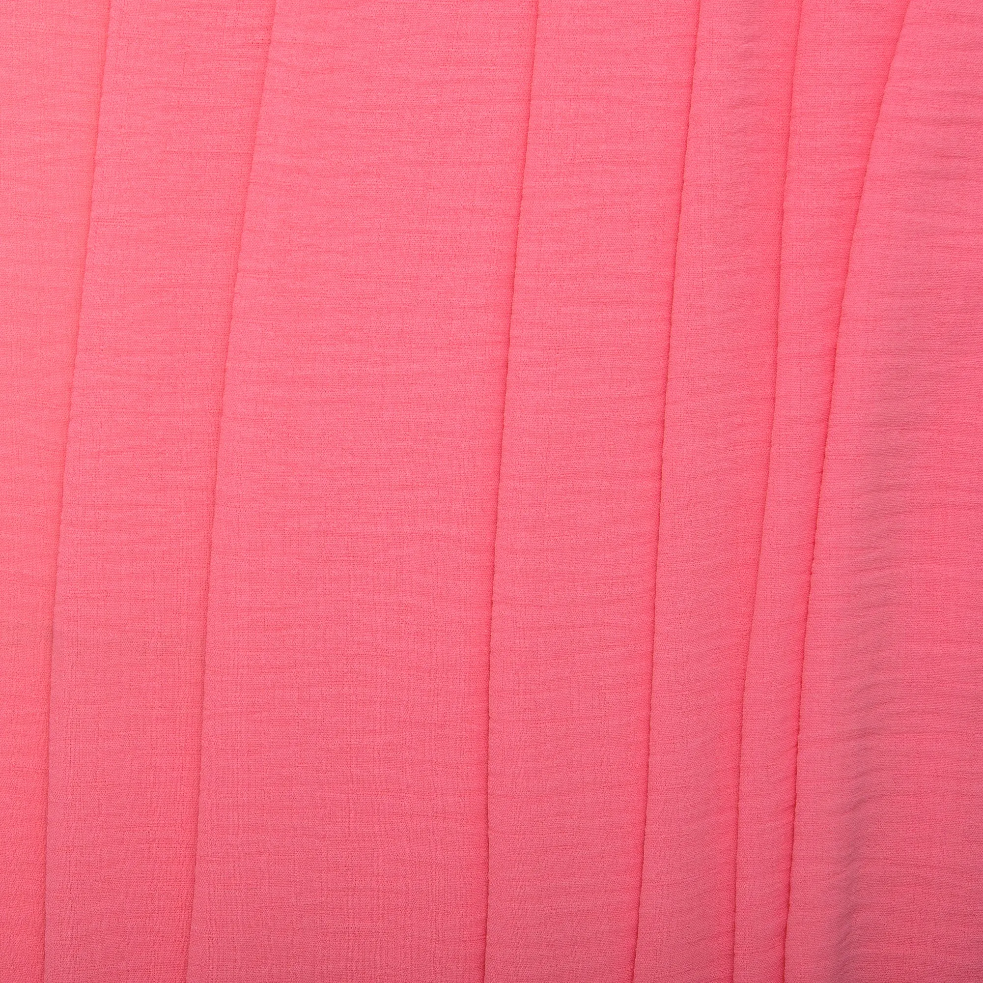 Solid Slub Polyester - MARISA - Dawn pink