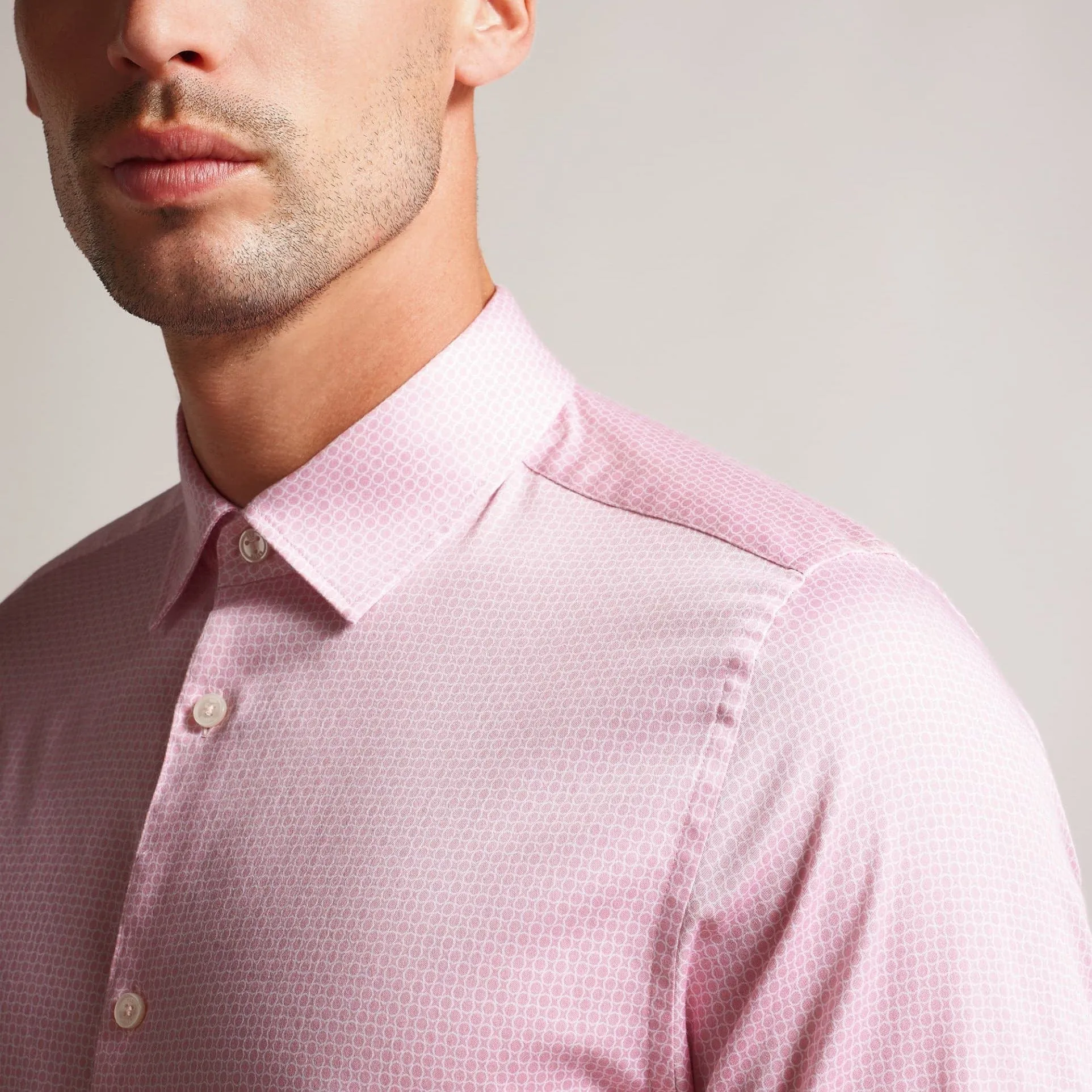 Ted Baker Strine Print Shirt Pink