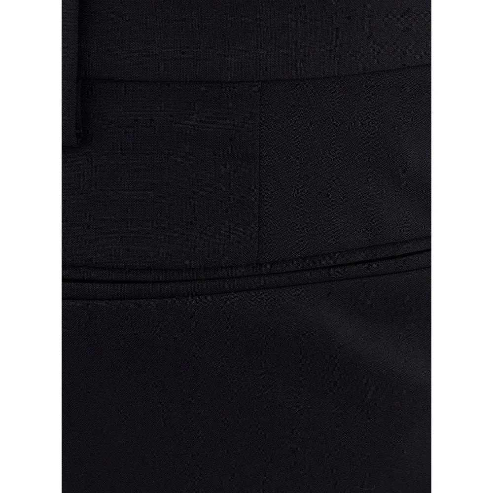 Valentino Elegant Black Wool Pants for Men