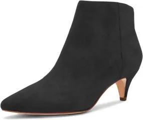 XYD Women Chic Low Kitten Heel Ankle Boots Pointed Closed Toe Side Zipper Prom Glitter Party Fashion Short Bootie Shoes